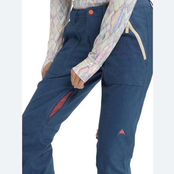 Burton Vida Stretch Denim Snowboarding/Ski Pants - Picture 2 of 16